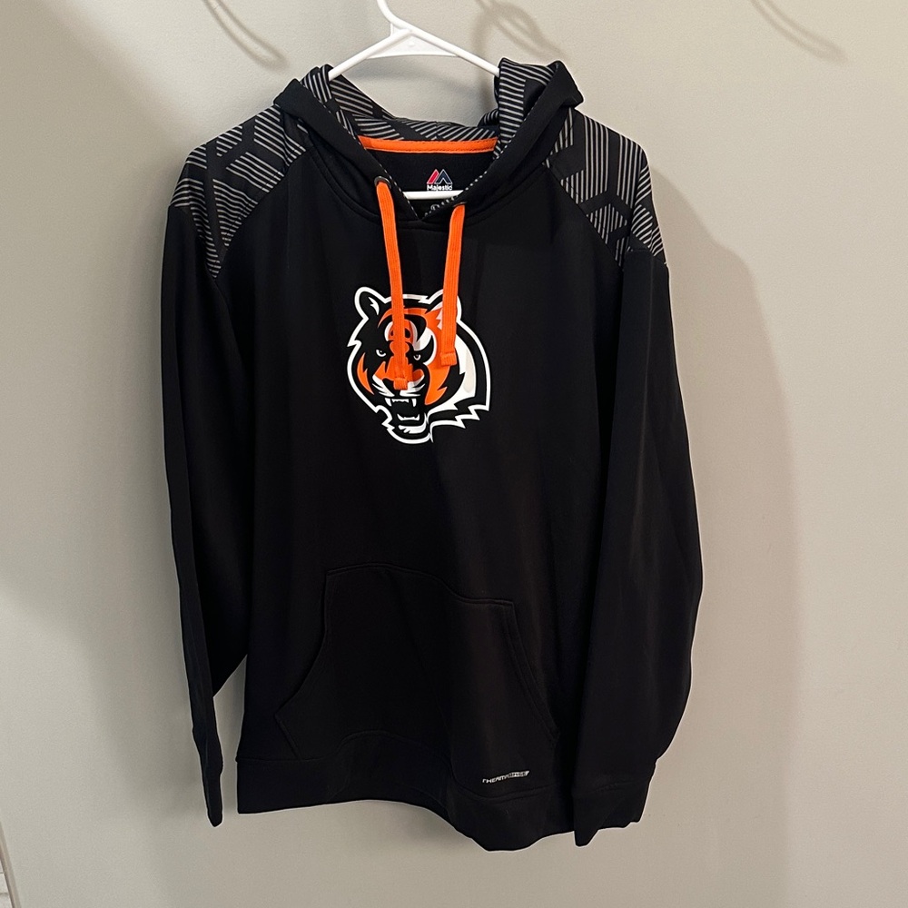 Cincinnati Bengals Black Hoodie with Black and Gray Accents